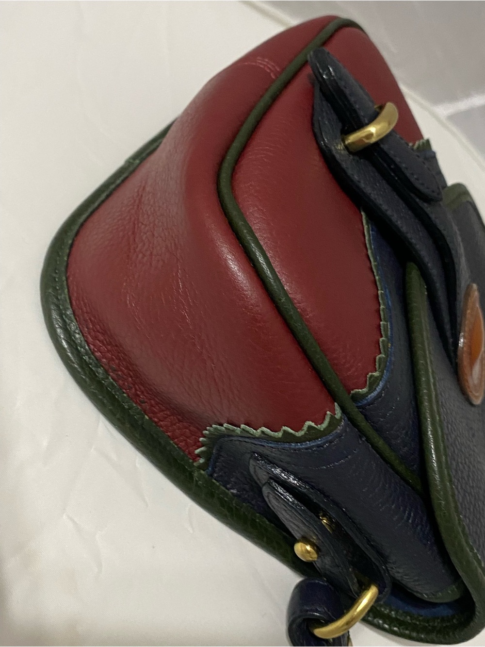 Vintage Dooney & Bourke Teton Essex Crossbody Saddle Bag AWL Leather - Picture 9 of 16
